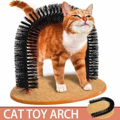 Uplift Essentials Professional Cat Arch Self Groomer And Massage Station Professional Cat Arch Self Groomer And Massage Station