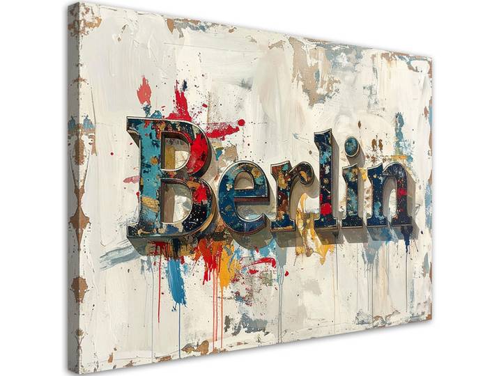 Feeby Leinwandbild Inschriften und Zitate 90x60cm, Beige, Sprichwort/Zitat, Rechteckig, 90x60 cm, Bilder & Rahmen, Bilder, Leinwandbilder