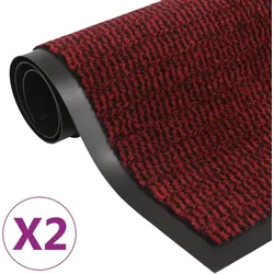 vidaXL Schmutzfangmatten 2 Stk. Rechteckig Getuftet 40x60 cm Rot