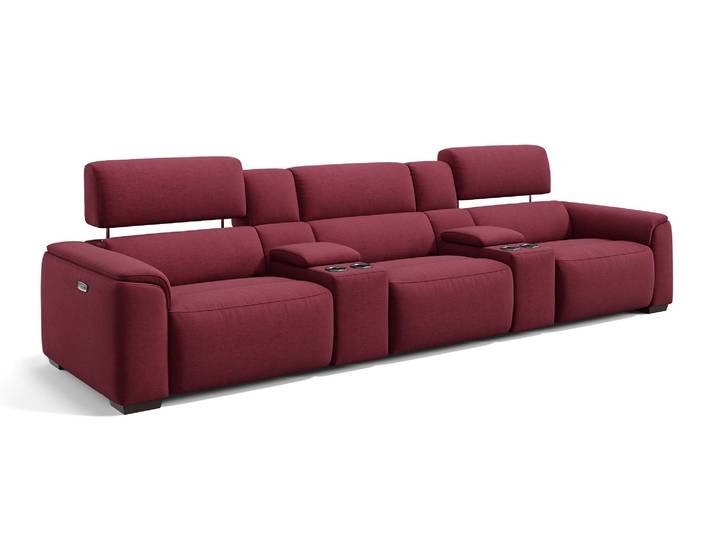 Stoff Kinocouch CALVERA 3er Garnitur Relaxsofa Funktionssofa Sofa