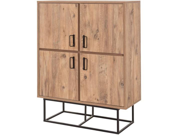 Buffet 4 portes effet bois 93 cm