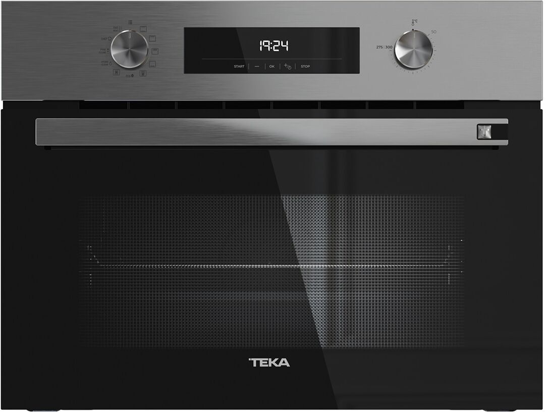 Teka Horno compacto pirolítico con 8 funciones y guías Plus-Extension - HSC 6350 P. Negro