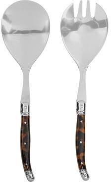 French Home 2-Piece Set of Laguiole Connoisseur Tortoise Shell Salad Servers