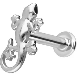 14 Karat Gold Labret mit Innengewinde GECKO