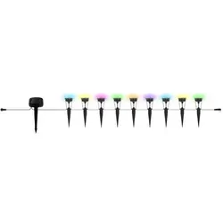 Diebold, Gartenbeleuchtung, Mini-Gartenspots, 24V, 9 Stk., WLAN (IP65, IP67)