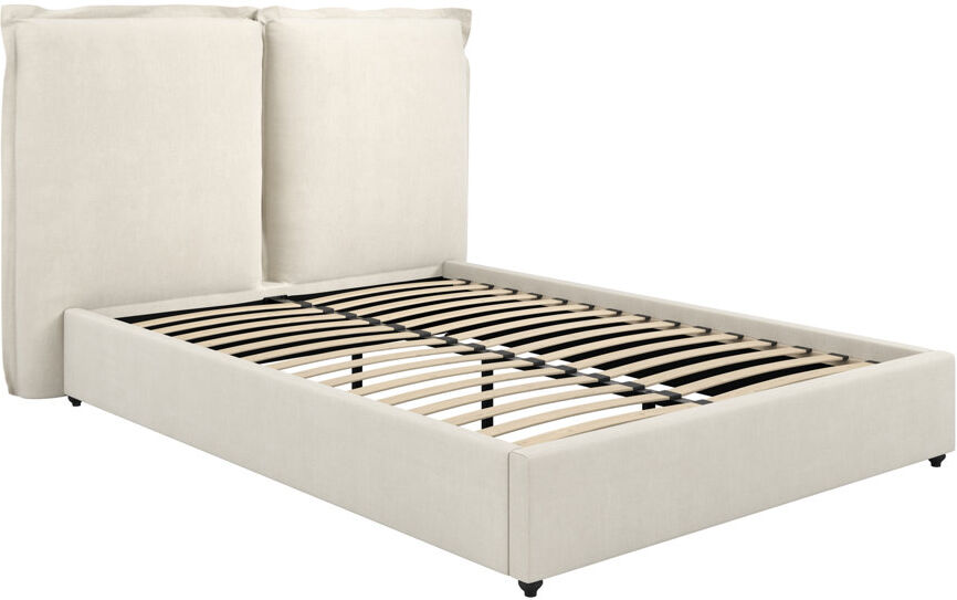 LPD SUNDAY UPHOLSTERED BED Ivory Double (4'6)