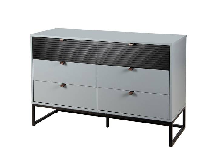 Buffet 120 cm avec tiroirs 120 x 80 x 40cm Gris/Bleu Gris