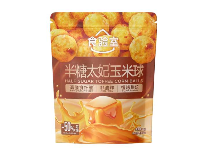 Shiyanshi Boules de Maïs au Toffee Demi-Sucre 40 g