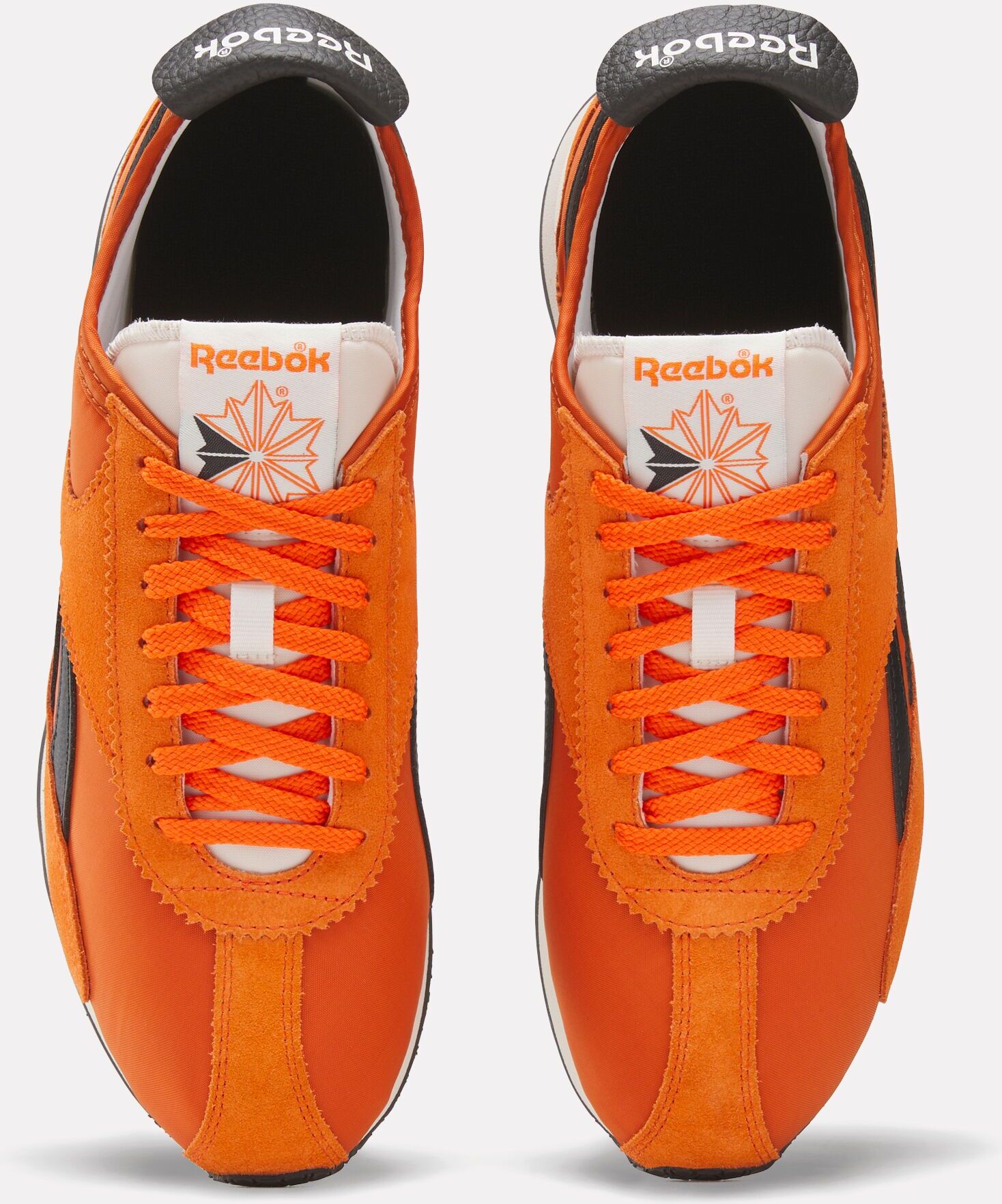 Sneaker REEBOK CLASSIC "R400", Gr. 36,5, atmungsaktiv, orange (rust orange, arena orange, schwarz), Leder, Synthetik, Textil, Schuhe Sneaker rust orange, arena orange, schwarz 36,5, atmungsaktiv