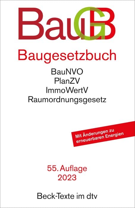 Baugesetzbuch: mit Immobilienwertermittlungsverordnung, Baunutzungsverordnung, Planzeichenverordnung, Raumordnungsgesetz, Raumordnungsverordnung (Beck-Texte im dtv) - Preis vom 17.10.2026 19:25:27 h