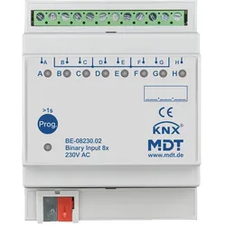 MDT technologies Binäreingang 8-fach 4TE REG, 230VAC BE-08230.02