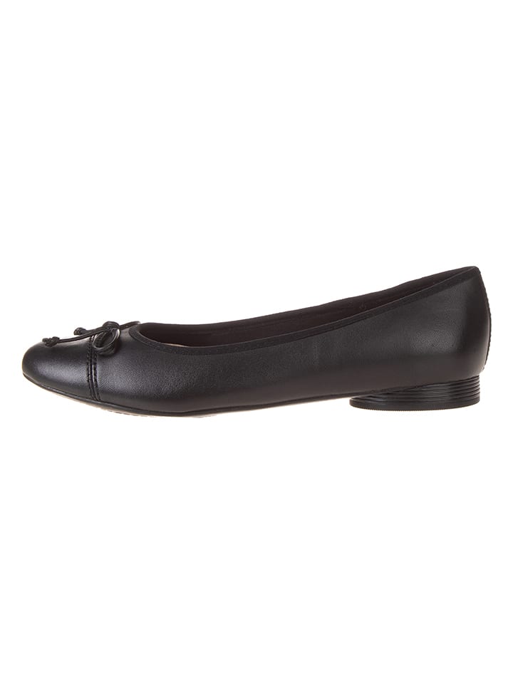 Clarks Leder-Ballerinas "Loreleigh Rae" in Schwarz - 39