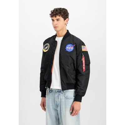 Bomberjacke ALPHA INDUSTRIES "MA-1 VF NASA", Herren, Gr. XXL, schwarz, Obermaterial: 100% Nylon. Futter: 100% Nylon. Füllung: 100% Polyester, Jacken Bomberjacke
