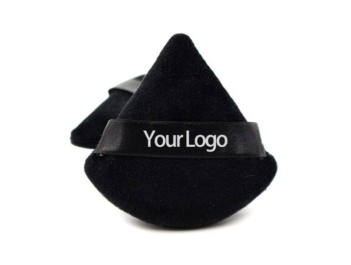 Éponge de Maquillage en Pur Coton, 100 Pièces, Logo Personnalisé, Tique Douce, Triangle, Poudre, Cosmétique