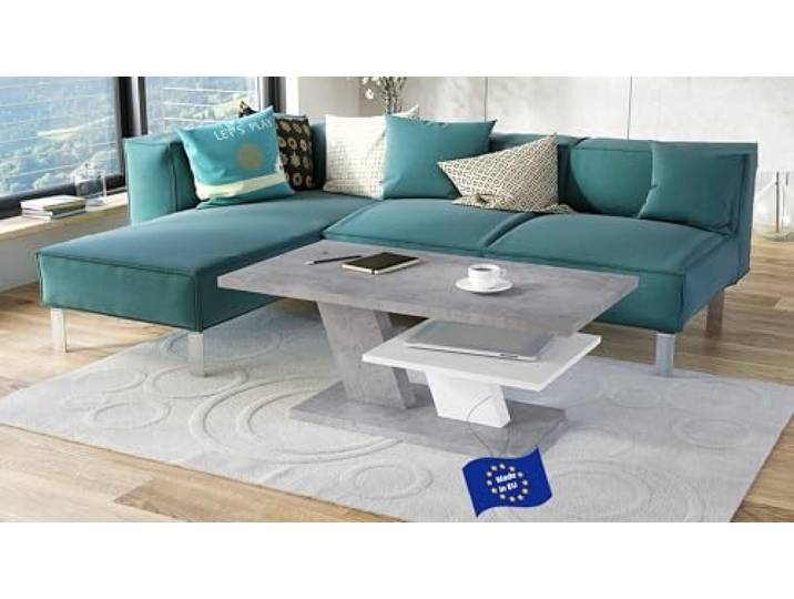 Mazzoni Cliff Couchtisch 110x60cm mit praktischer extra Ablage modern stabil vielseitig als Wohnzimmertisch Beistelltisch Sofatisch Zeitloses Design platzsparend robust für Wohnzimmer kleine Räume