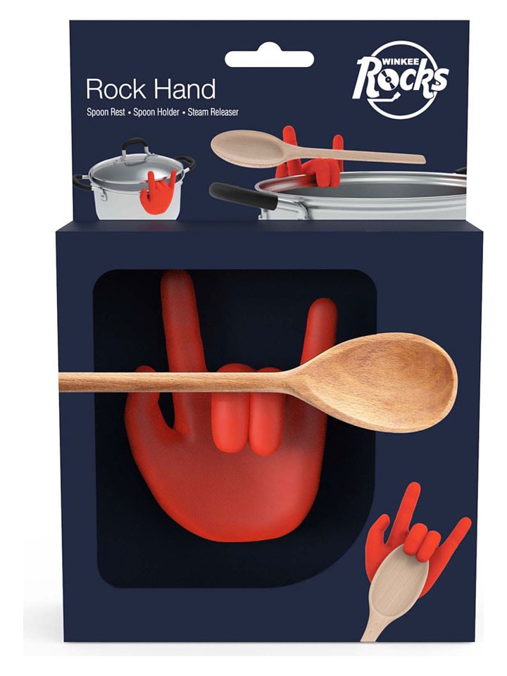Winkee Topfwächter ''Rock Hand'' in Rot - (L)11,5 cm - onesize