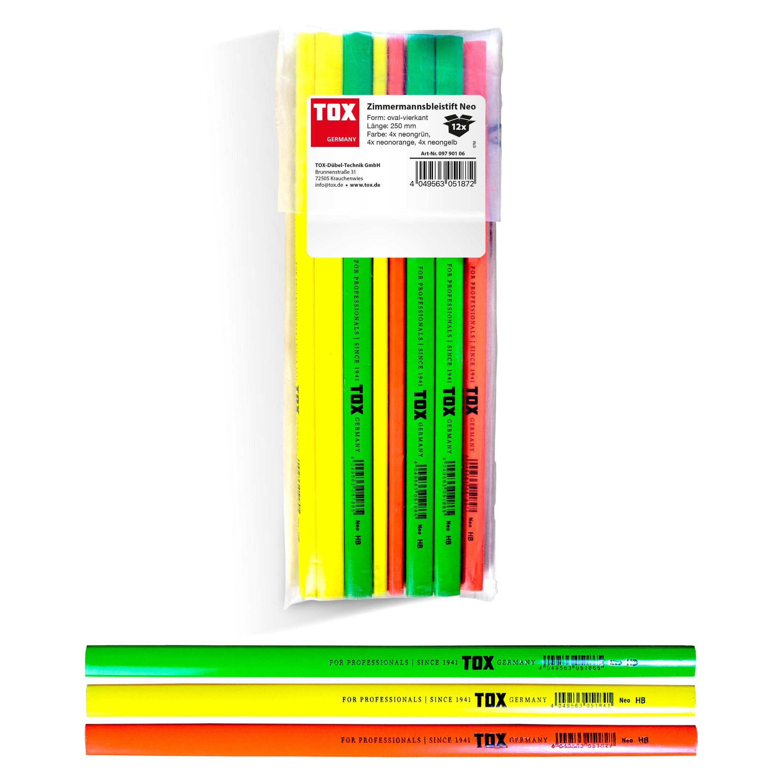 Tox Zimmermanns-Bleistift Neo Mix-Sortiment (12 Stk.) (12 Stk.) (09790106)