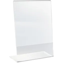 L-Aufsteller, für Inhalt DIN A5, Hochformat, Acryl, transparent, Acryl (PMMA)
