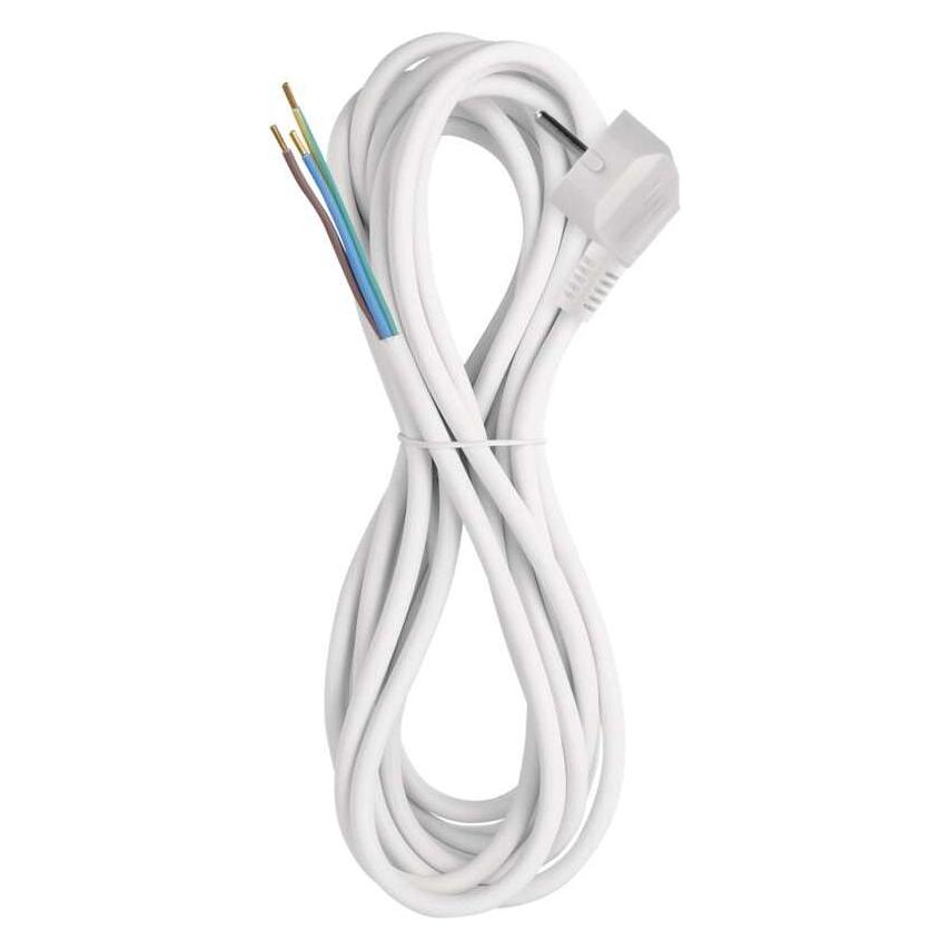 Emos Netzkabel PVC 3x 1,5mm2, 5m, weiss (5 m) (S14325)