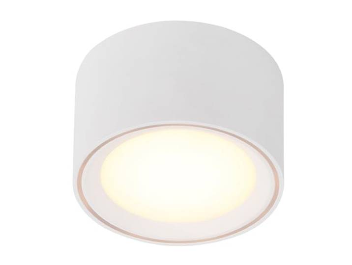Nordlux Fallon LED-Aufbauleuchte – Kompakter Deckenstrahler, 5,5 W, 500 lm, 2700 K, 3-Stufen-Moodmaker™-Dimmen, IP20, Weiß – für Flur, Küche, Bad & Wohnzimmer