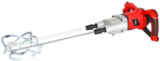Malaxeur double STIER RW240, 1 800 W, volume de mélange 120 l, materiaux denses et collants, mélangeur peinture, tige de mélange (904613)