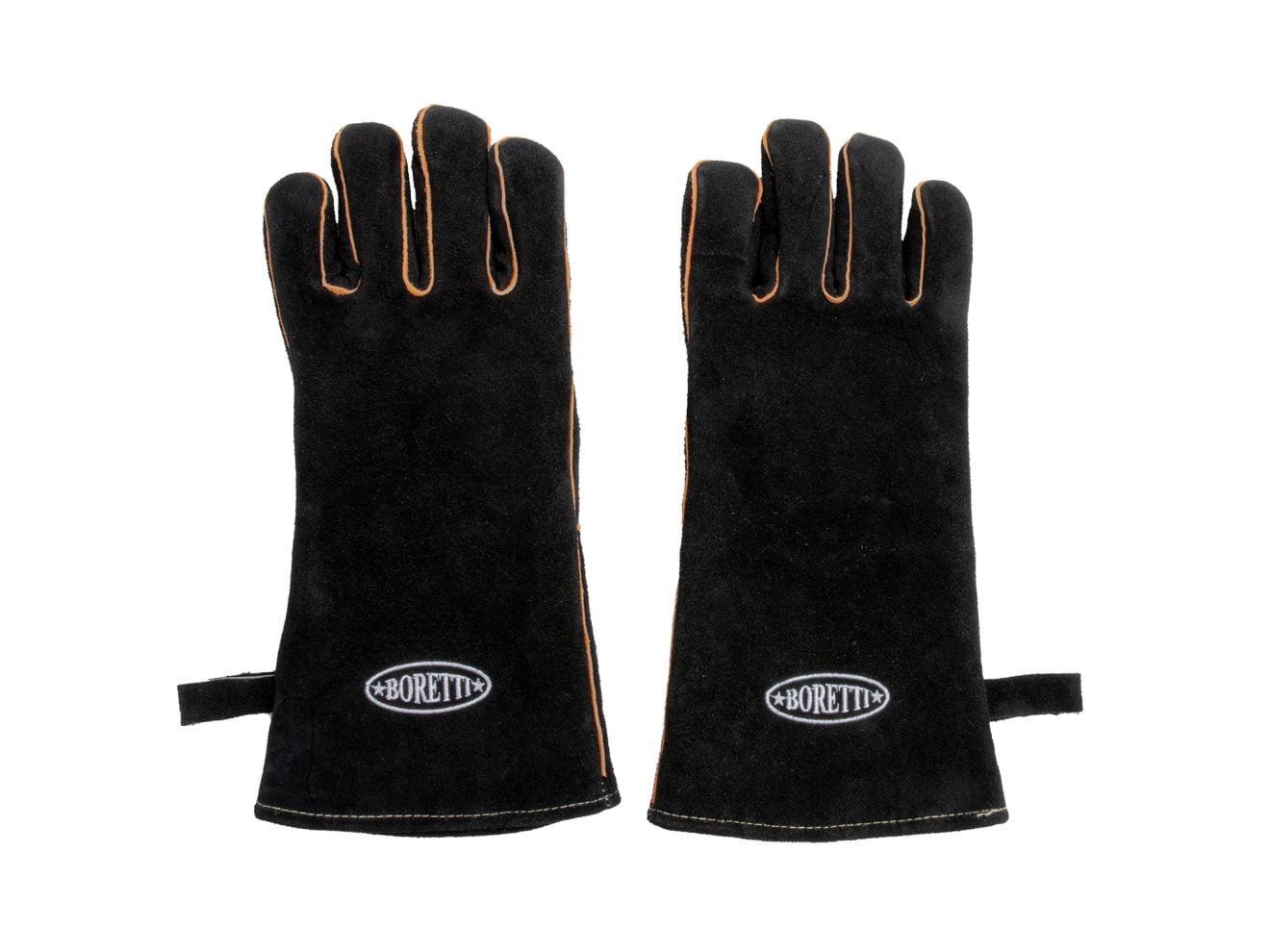 Boretti BBQ handschoenen voor volwassenen, zwart lederen outdoor accessoire