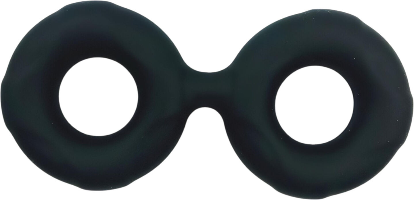 Pulselock Taur - Double Cock and Ball Ring (Black) - 25 mm