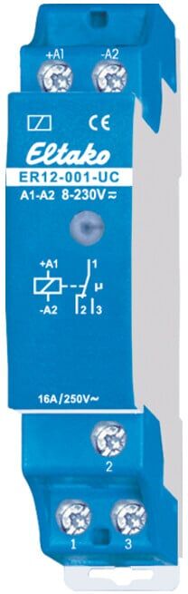 Eltako Relais de commande pour rangée-EB 1W potentiel libre 16A/250V ER12-001-UC (22001601)