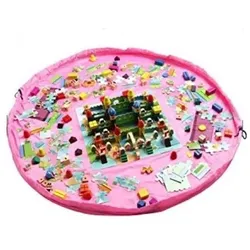 Other, Spielzeugaufbewahrung, Legetppe & Opbevaringspose til Lego og Legetj - Pink