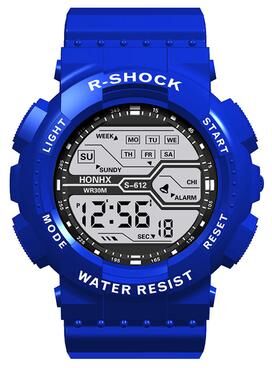 ModernMart Mens Waterproof Digital Sports Watch With LED Backlight, Alarm & Stopwatch blue