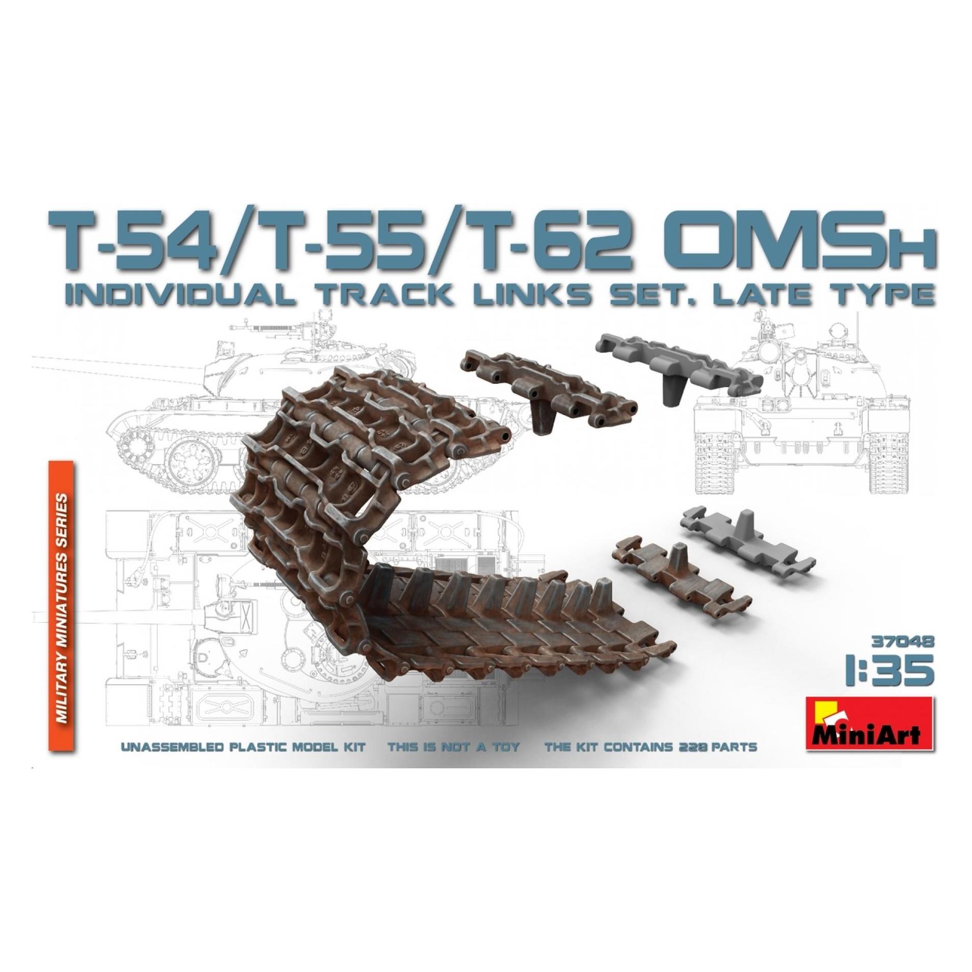 Mini art T-54/T-55/T-62 OMSh Individual Track Links Set.late Type (37048)