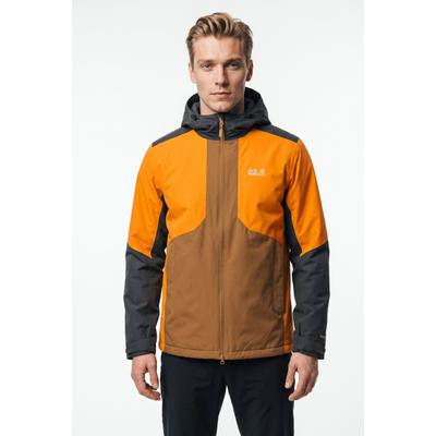 Winterjacke JACK WOLFSKIN "STONETRAIL 2L INS JKT M", Herren, Gr. XXL, orange (burly gelb), Obermaterial: 100% Polyester. Futter: 100% Polyester. Wattierung: 100% Polyester, Jacken Winterjacke, für Wandern und Outdoormode, sportlicher Stil, aus...