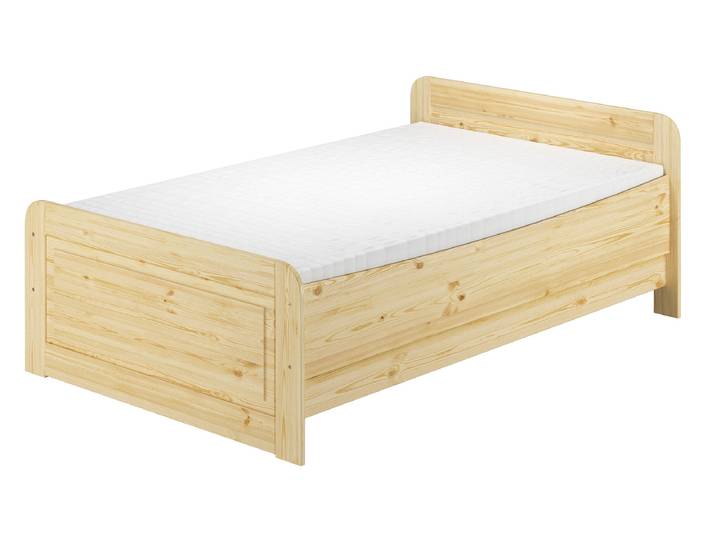 Übergroßes Seniorenbett 120 x 220 cm Extra Hoch Kiefer Massiv
