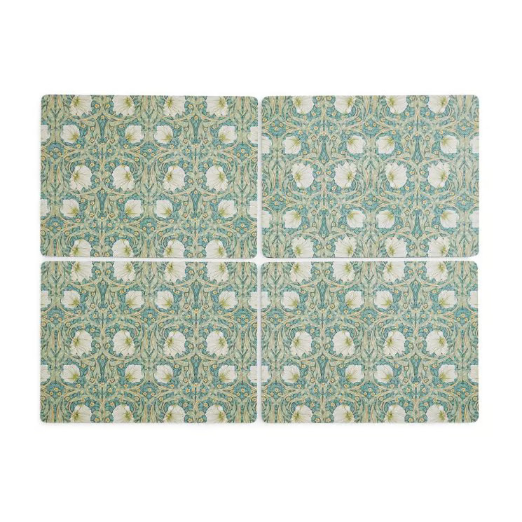 Spode Pimpernel Morris & Co Privat Placemats Set van 4, Groen, B: 40,1 cm, D: 29,8 cm