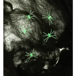 Spinnennetz "Glow in the Dark", schwarz