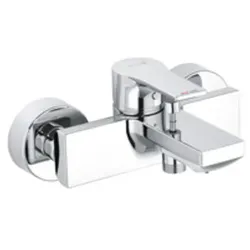 KLUDI ZENTA SL Wannenfüll- und Brause-Einhandmischer, Wandmontage, 486700565, Farbe: Chrom