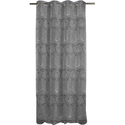 Vorhang APELT "Nora 135X245, 1 Stück, Ösen, blickdicht, Jacquard" Gr. 1, grau, B:135cm H:245cm, Jacquard, Leinen, Polyester, Viskose, Gardinen, HxB: 245x135, Nora, Ösenschal mit Metallösen