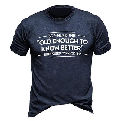 Herren Kurzarm Grafik T-Shirt Zu alt zum Kämpfen zu langsam zum Rennen aber ich kann immer noch ziemlich gut zielen