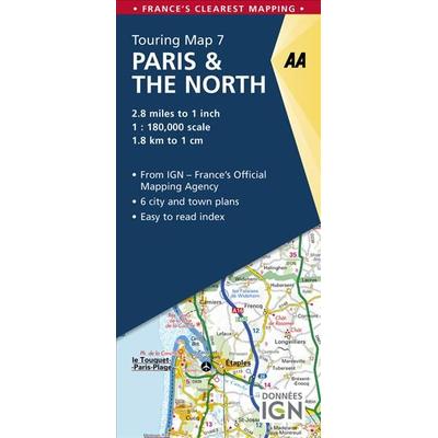 Paris & the North Touring Map, Karte von Aa Publishing, AA Publishing, 978-0-7495-7901-2