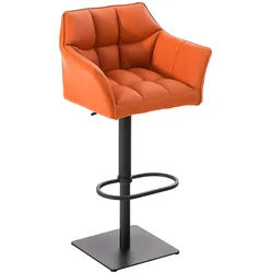 CLP Barhocker Damaso B - Farbe: orange, Gestellfarbe: schwarz