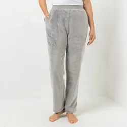MONT CHALET Damen-Hose uni Mikrofaser Chinchilla Taschen