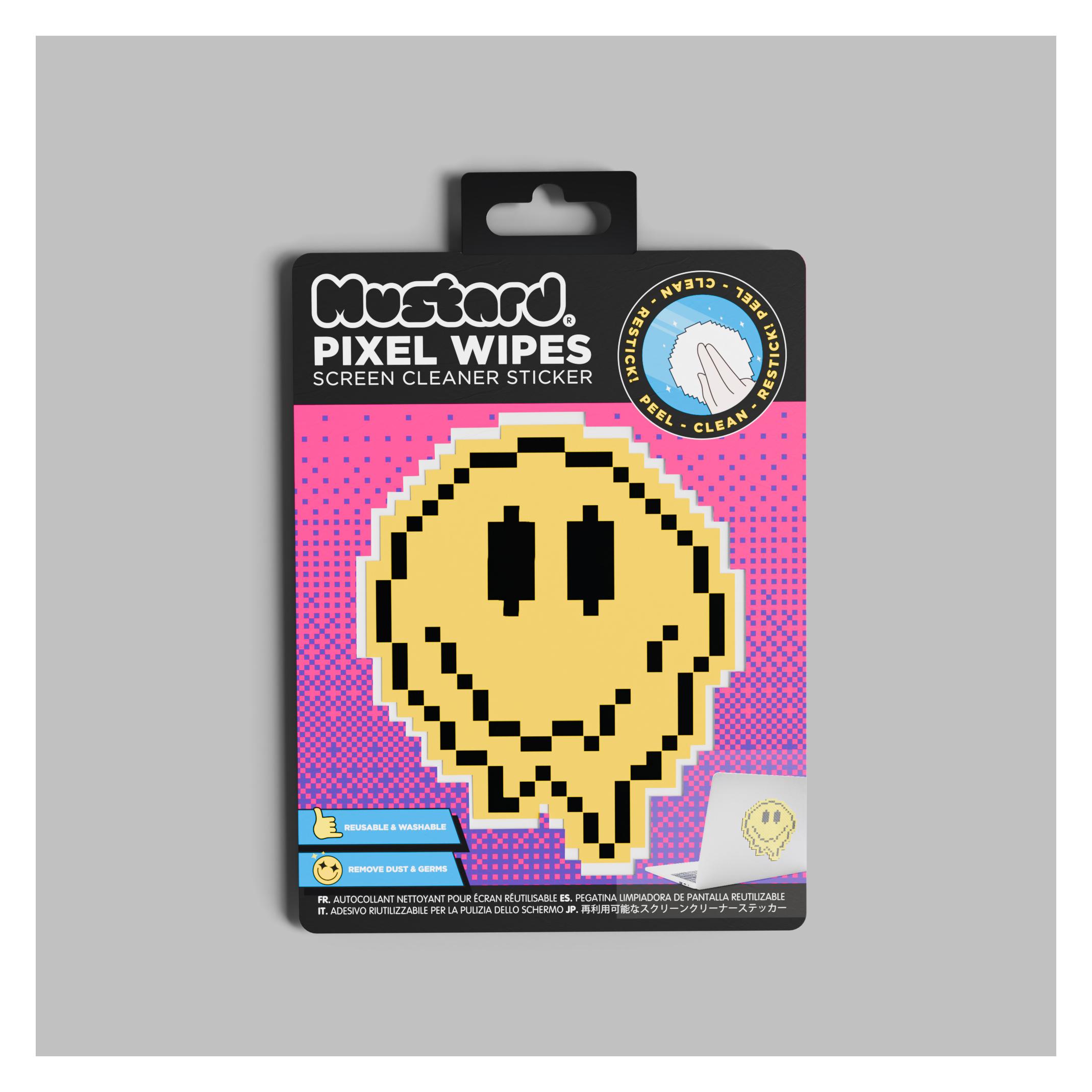 Mustard - Happy Face Pixel Wipes (M11072A)