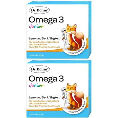 2x Dr.böhm Omega-3 Junior Direkt Sticks 2x30x1,5 g Granulat