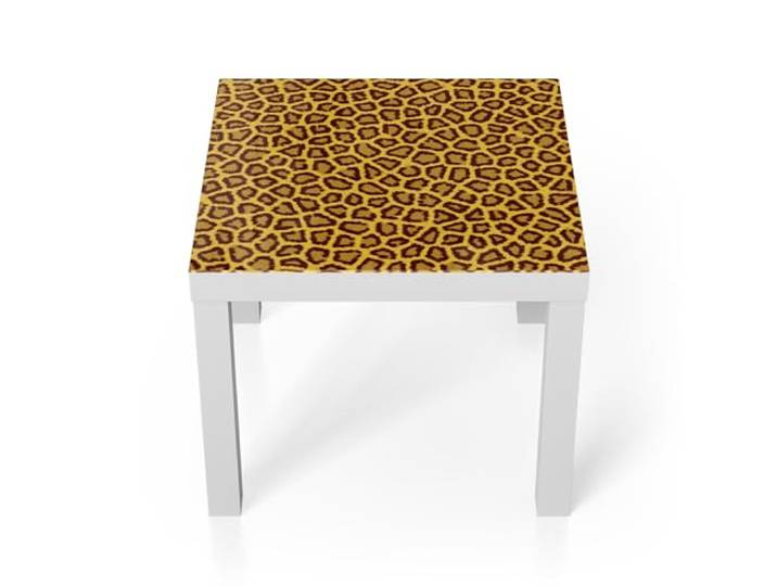 DEQORI Glastisch weiß klein 55x55 cm Motiv Exotische Zeitlosigkeit ausgefallener Beistelltisch aus Glas Hochglanz Couchtisch fürs Wohnzimmer moderner Couch Tisch mit Design