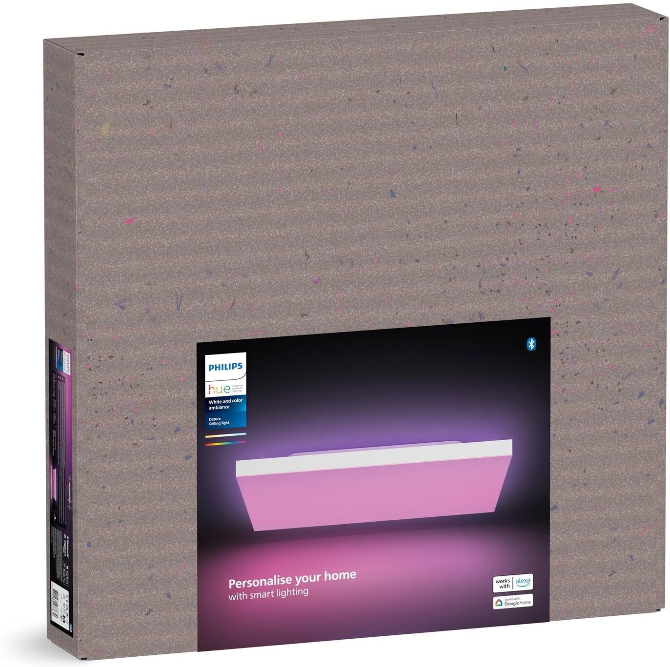 Philips HUE LED Deckenleuchte "White & Color Ambiance Datura 600 x 600 mm", weiss (weiß), H: 5cm, Leuchten, LED Deckenleuchte weiß H: 5cm