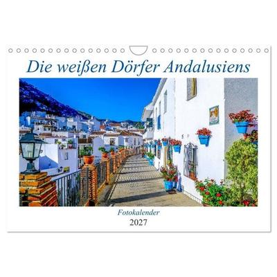 Die weißen Dörfer Andalusiens (Wandkalender 2027 DIN A4 quer), CALVENDO Monatskalender