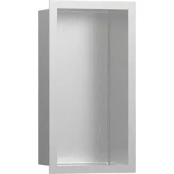 hansgrohe XtraStoris Individual Wandnische Edelstahl gebürstet mit Designrahmen, 300x150x100 mm, 56094800, Farbe: Edelstahl gebürstet