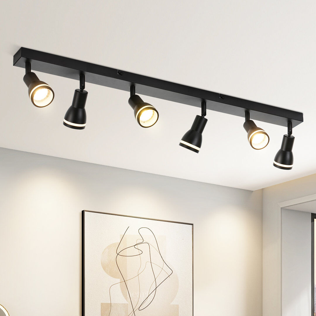 17 Stories Sigmond Spotlight Matte Black 15cm H X 83cm W X 5cm D