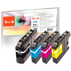 Peach Spar Pack Tintenpatronen kompatibel zu Brother LC-123VALBP