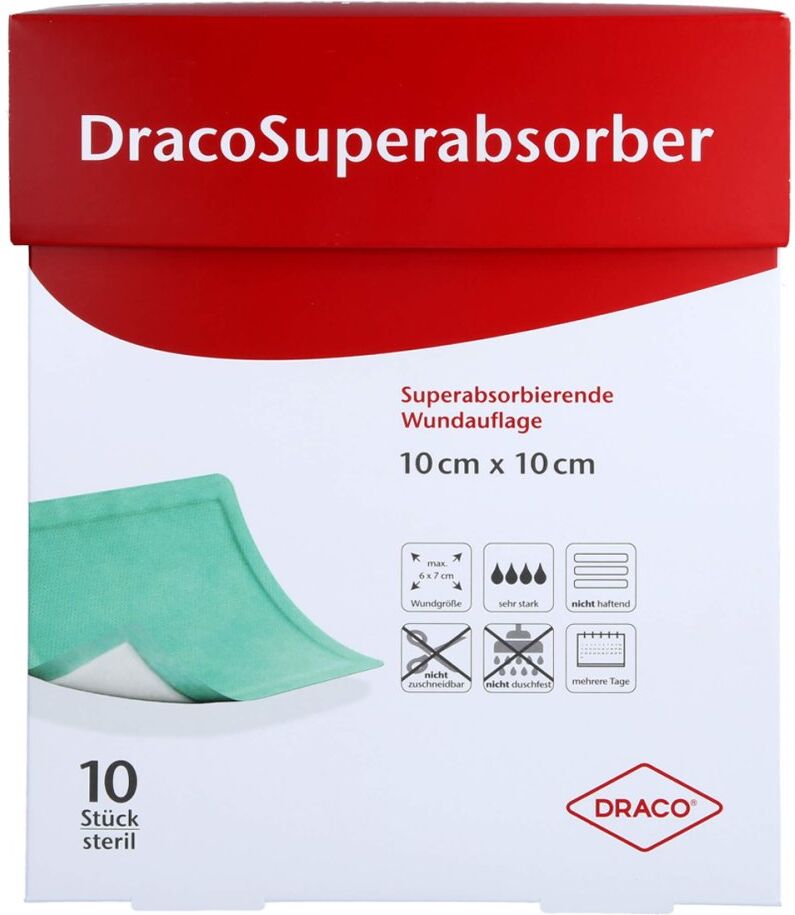 Dracosuperabsorber 10x10 Cm Wundauflage